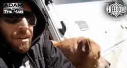 Adam Kokesh & Baloo greet trooper