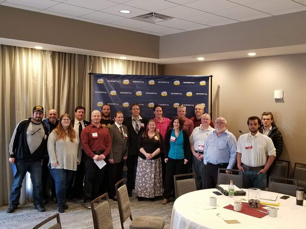 The new Libertarian Party of Michigan Executive Committee (LEC). Elected April 13 2019.