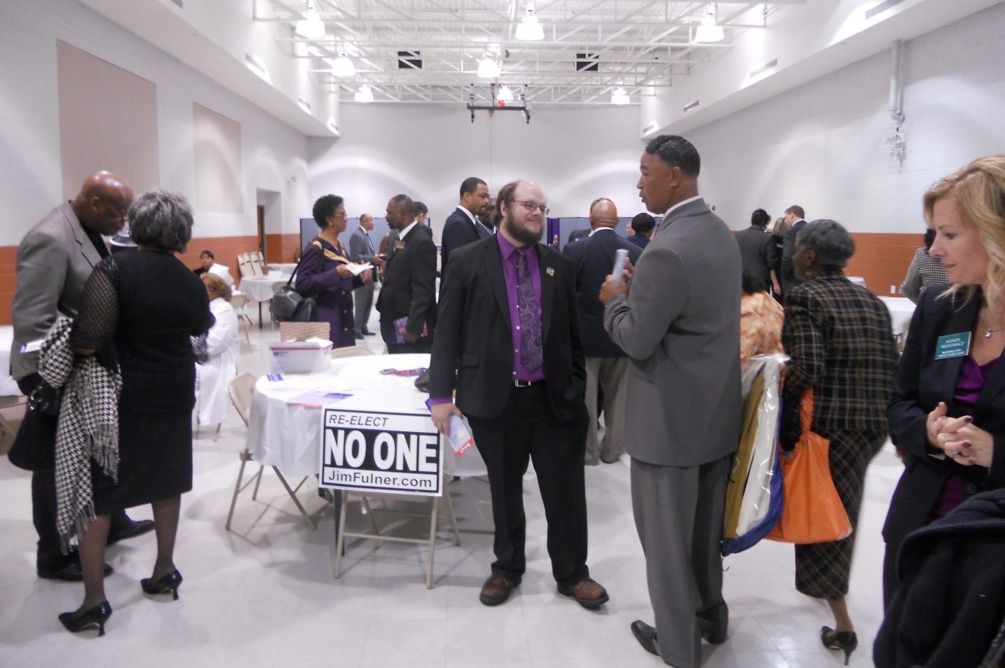 Jim Fulner Networking at a Candidate Event.