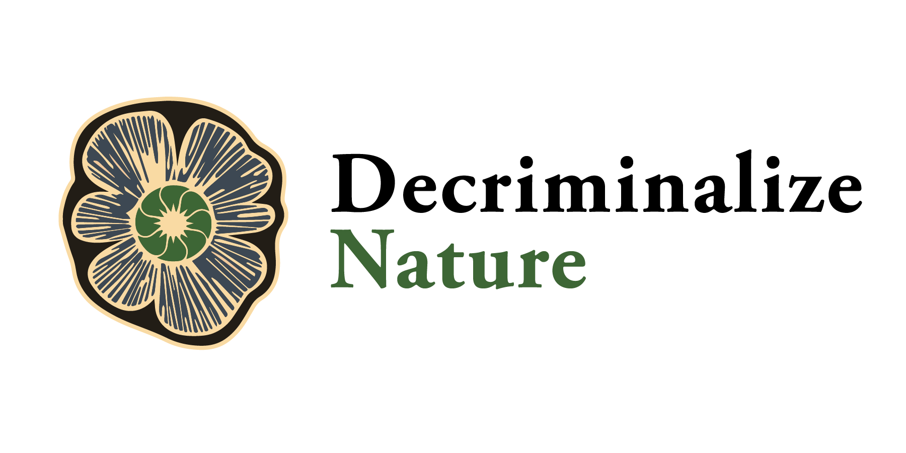 Decriminalize Nature Logo. Decriminalize Entheogenic plants.
