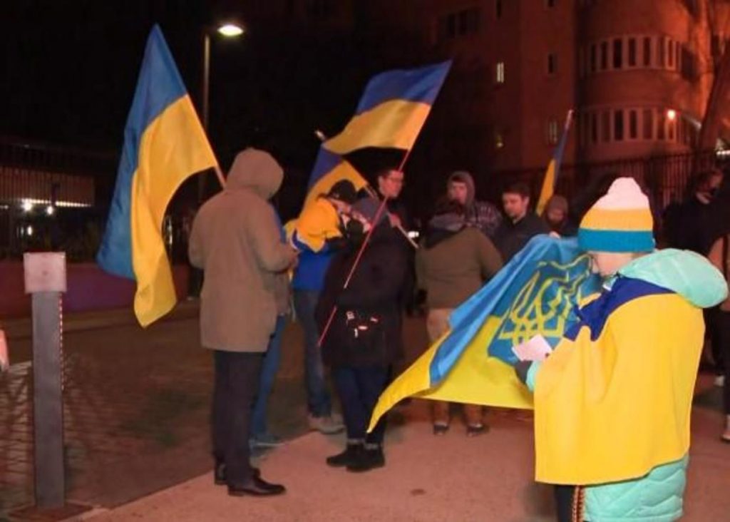 Ukraine supporters protest outside Embassy in D.C. Source: Wikipedia